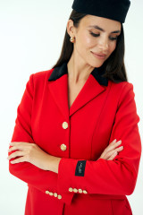 Красный приталенный жакет (пиджак) URS / ЮРС