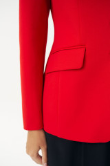 Красный приталенный жакет (пиджак) URS / ЮРС