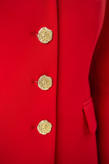 Красный приталенный жакет (пиджак) URS / ЮРС