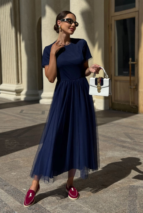 Фатиновое платье женское на торжество 25-578-3