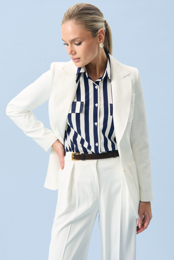 Рубашка в полоску женская стильная URS / ЮРС