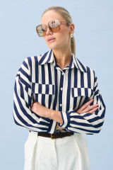 Рубашка в полоску женская стильная URS / ЮРС