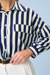 Рубашка в полоску женская стильная URS / ЮРС