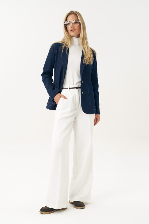 Джинсовый пиджак женский URS ЮРС синий