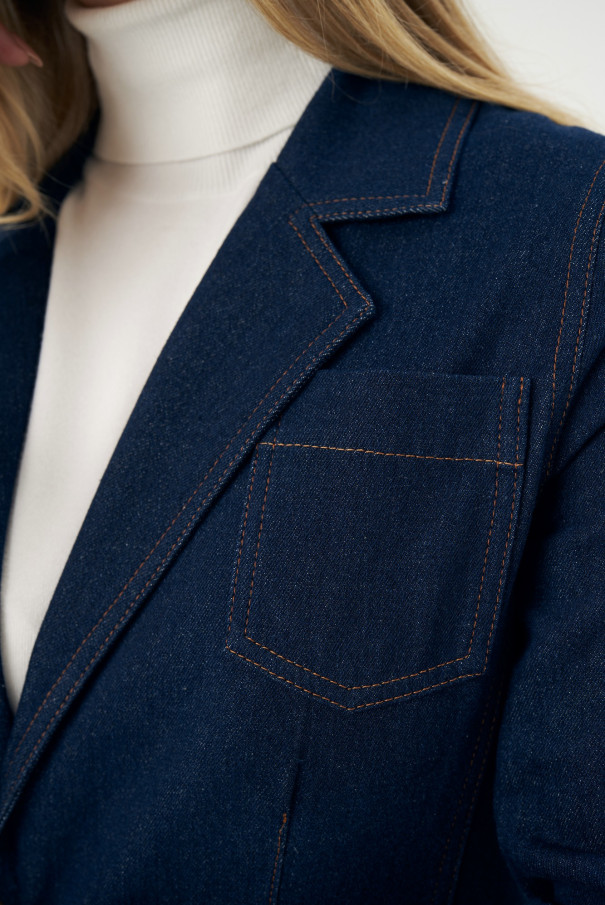 Джинсовый пиджак женский URS ЮРС синий