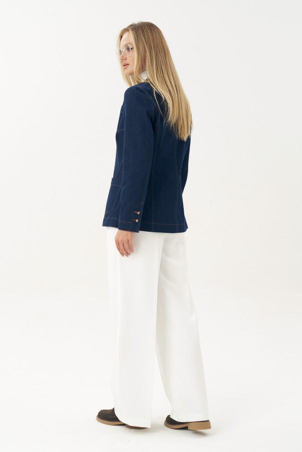 Джинсовый пиджак женский URS ЮРС синий