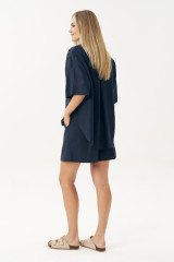 Костюм льняной летний с шортами и рубашкой URS / ЮРС