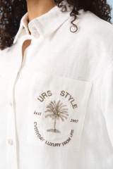 Костюм с шортами белый для лета URS / ЮРС