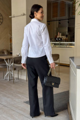 Рубашка женская белая URS | Блузка ЮРС офисная стильная