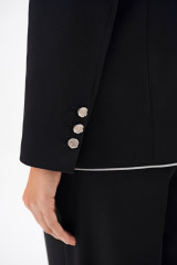 Стильный женский брючный костюм черный URS / ЮРС