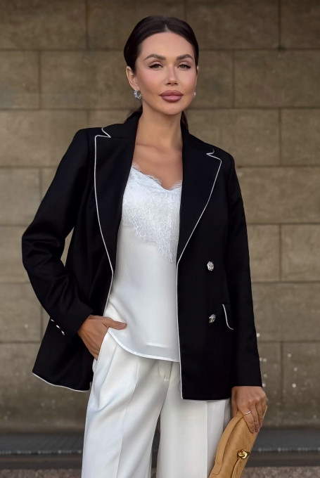 Белый кружевной топ женский на бретелях 25-661-1