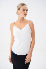 Белый кружевной топ URS | Топ женский ЮРС