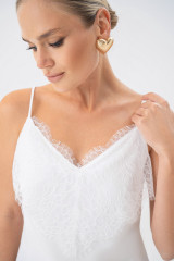 Белый кружевной топ URS | Топ женский ЮРС