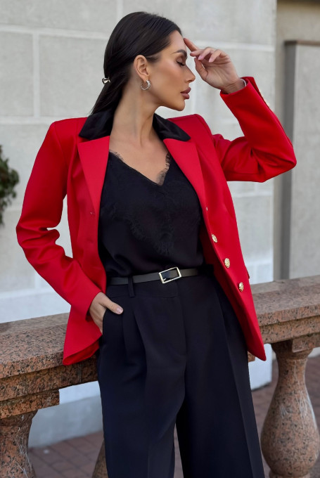 Черный кружевной топ на бретелях 25-661-2