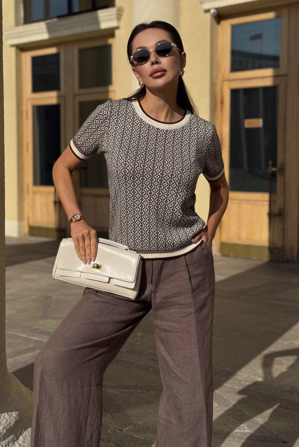 Джемпер женский летний коротким рукавом URS ЮРС