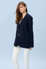 Синий жакет женский URS ЮРС трикотажный