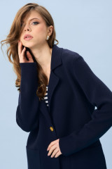 Синий жакет женский URS ЮРС трикотажный