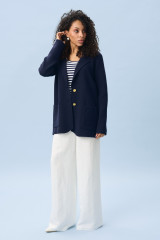 Синий жакет женский URS ЮРС трикотажный