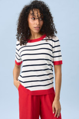 Джемпер в полоску женский с коротким рукавом URS ЮРС