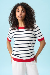 Джемпер в полоску женский с коротким рукавом URS ЮРС